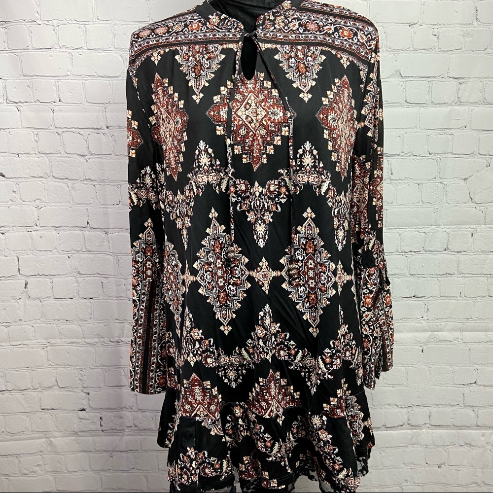 Style & Co Patterned Peasant Blouse - image 1